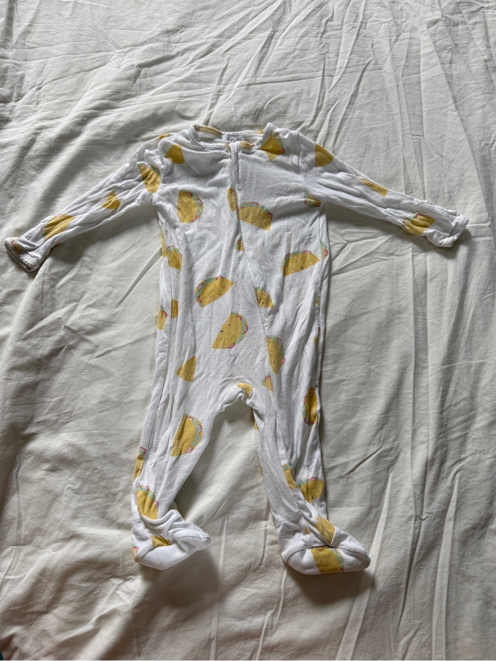Angel dear bamboo 3-6  & Taco Print Baby One-Piece Footed Pajama